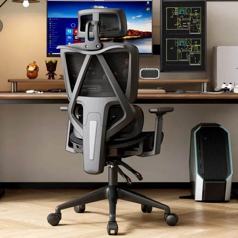 Ergonomic Office Chair with Adaptive Lumbar Support & Adjustable Headrest