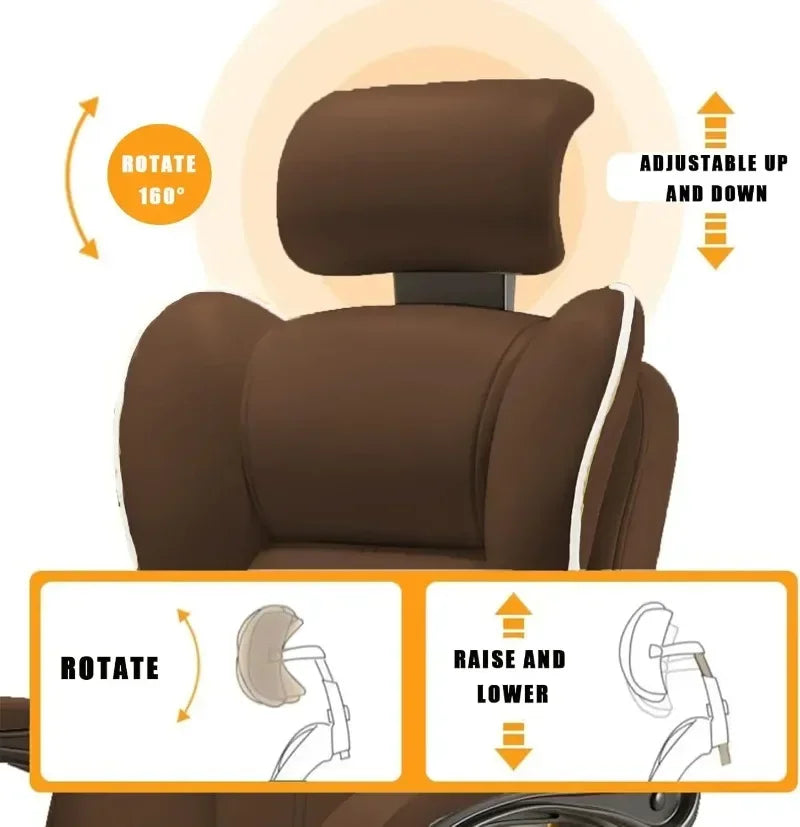 High-Back PU Leather Gaming Chair with Adjustable Height