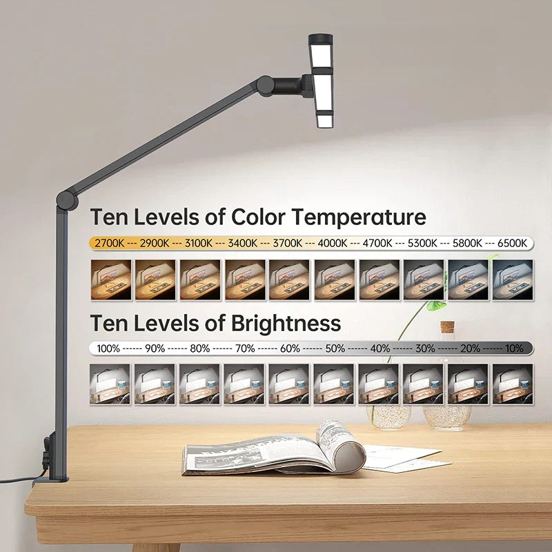 LED Clamp Desk Lamp- Remote Dimming