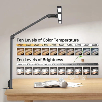 LED Clamp Desk Lamp- Remote Dimming