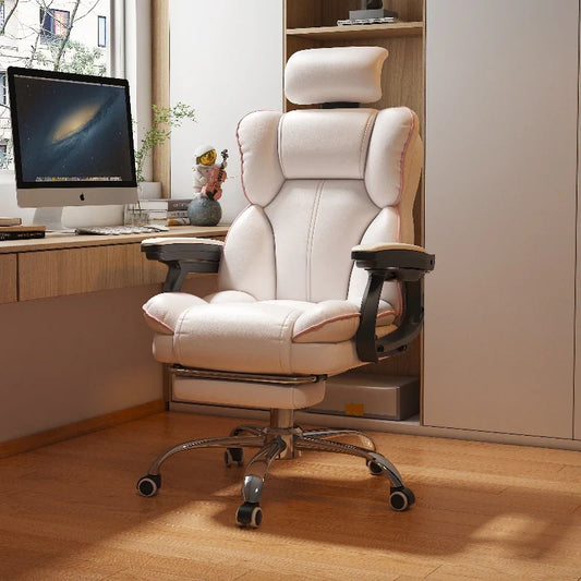 High-Back PU Leather Gaming Chair with Adjustable Height
