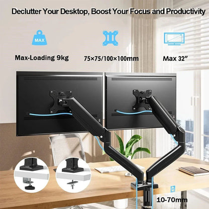 Adjustable Dual Monitor Desk Mount