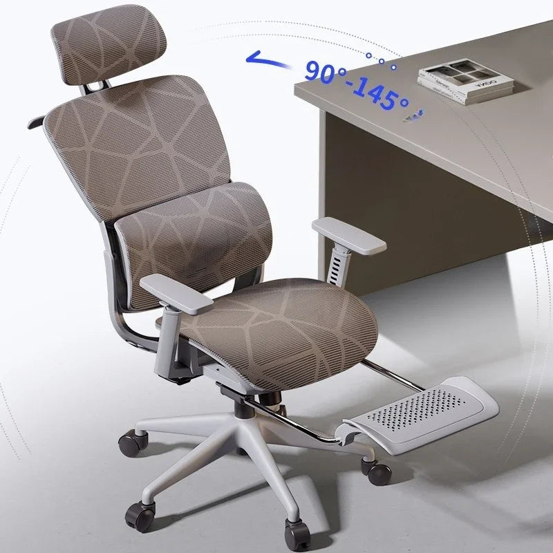 Mesh Office Chair with Lumbar Support & Armrests
