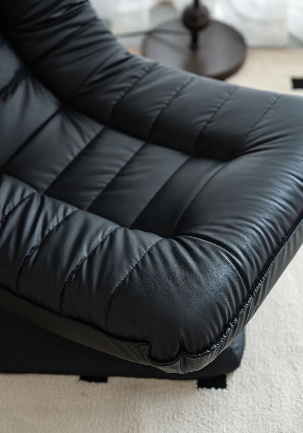 360° Swivel Floor Lounge Chair with Cushioned Seat