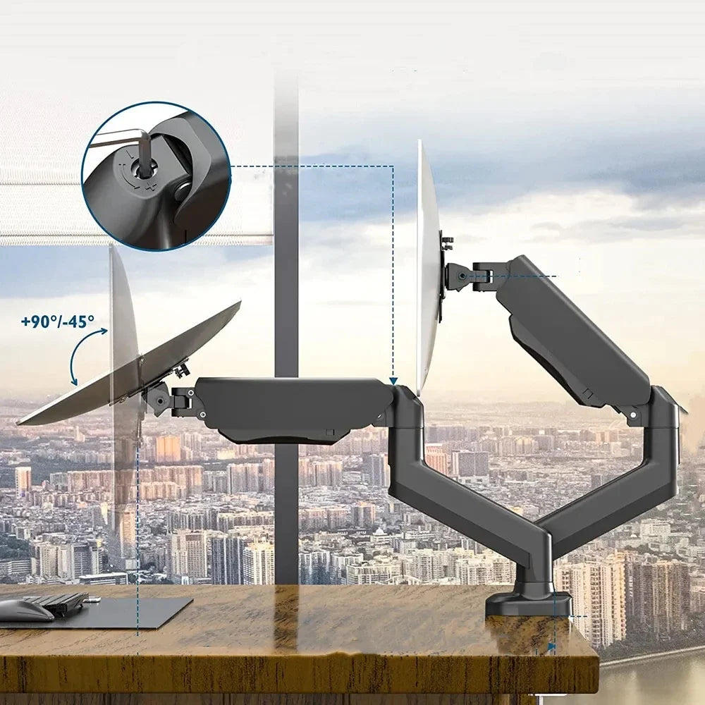 Adjustable Dual Monitor Desk Mount