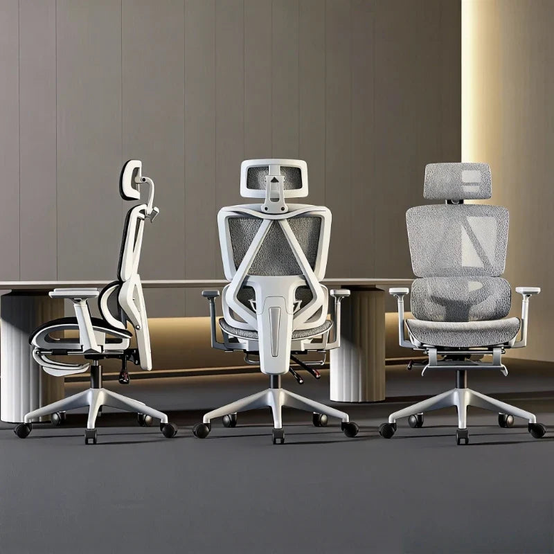 Ergonomic Office Chair with Adaptive Lumbar Support & Adjustable Headrest