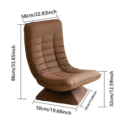 360° Swivel Floor Lounge Chair with Cushioned Seat