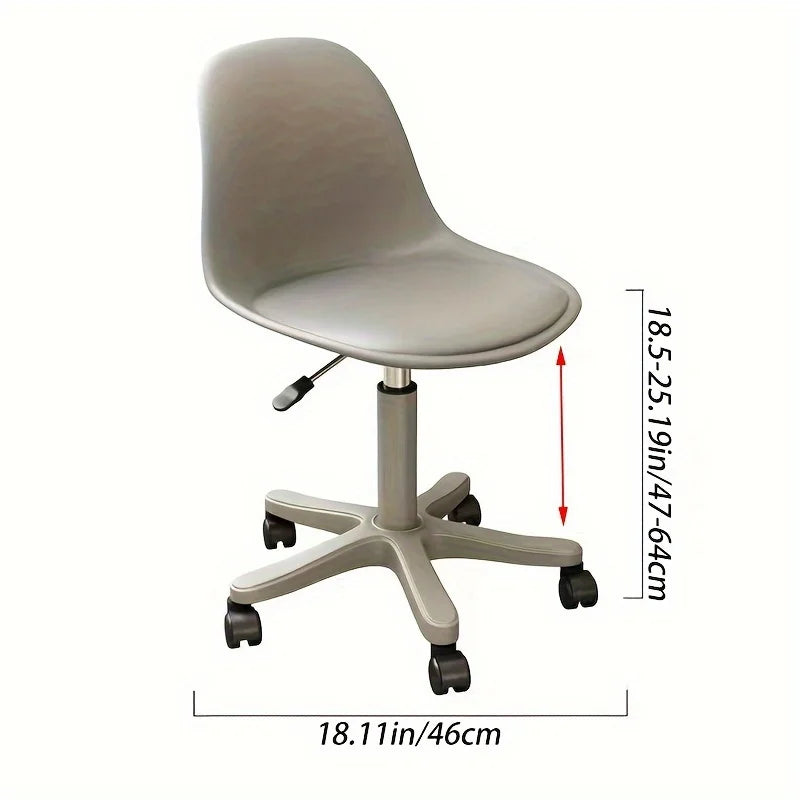 Adjustable Rolling Stool with Backrest – 360° Swivel, 300 lb Capacity