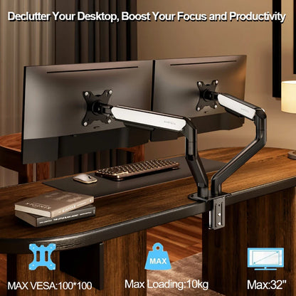 Adjustable Dual Monitor Desk Mount