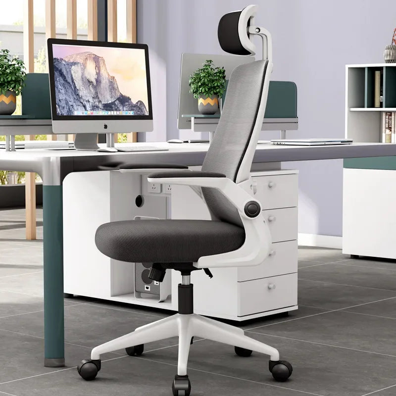High-Back Mesh Office Chair with Lumbar Support & Adjustable Height