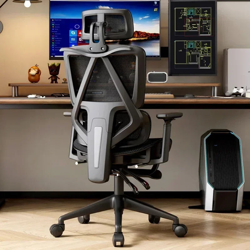 Ergonomic Office Chair with Adaptive Lumbar Support & Adjustable Headrest
