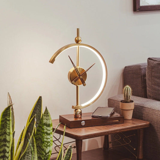 Nagoya Wireless Charging Desk Lamp with Clock