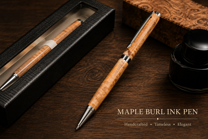 Handcrafted Maple Burl Wood Pen