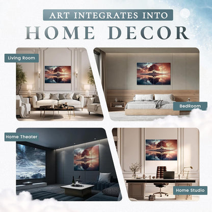 8 Pack Art Acoustic Panels, Decorative Sound Absorbing Wall Art