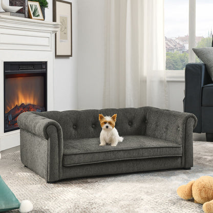 Modern Elegant Rectangle Pet Bed with Elevated Design - Multiple Colors