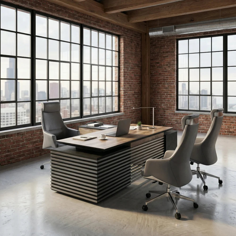 Tribeca Fluted Executive Desk