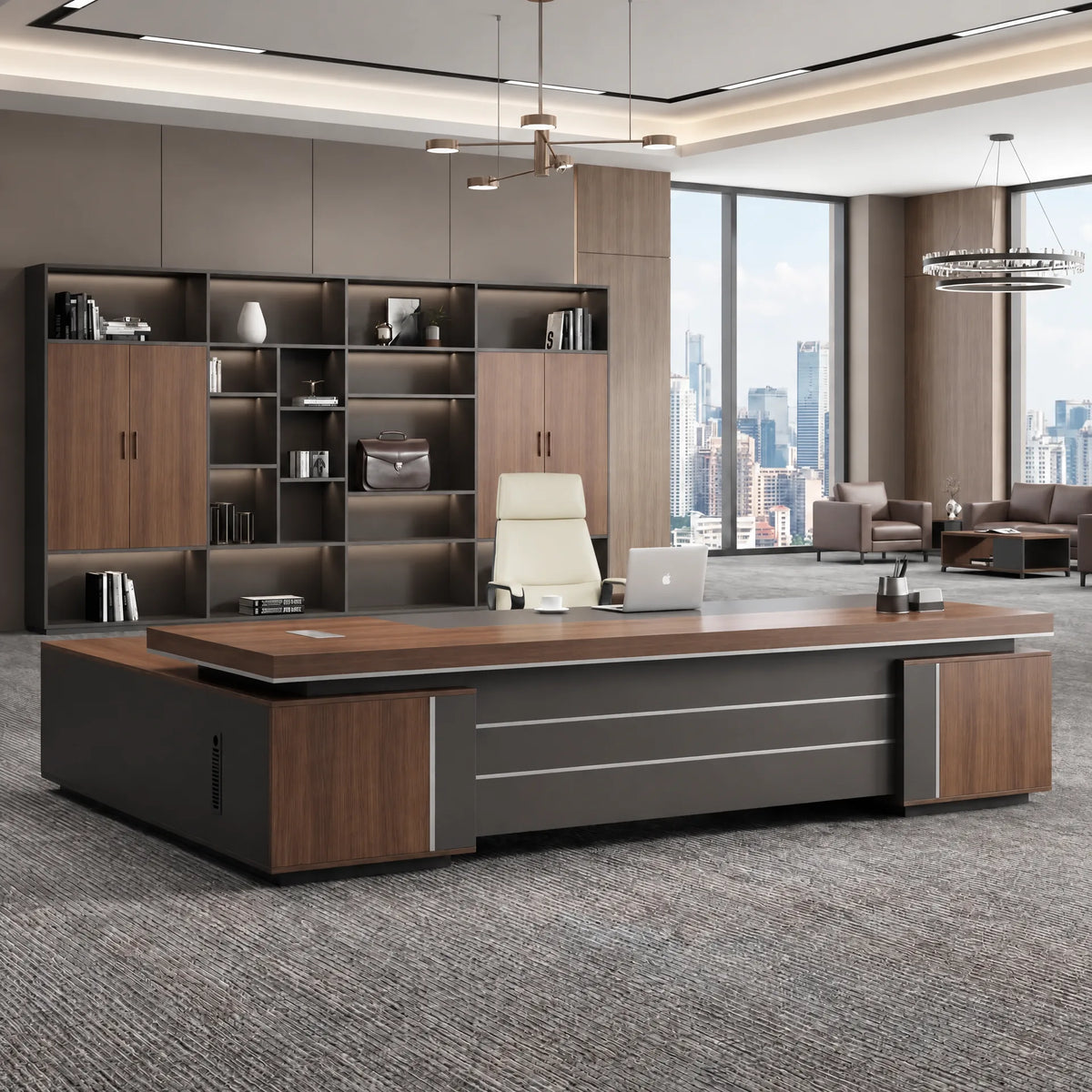 August · Modern Executive L-Shaped Desk