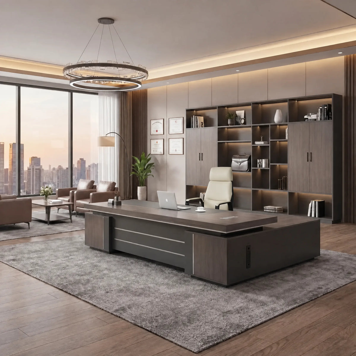 August · Modern Executive L-Shaped Desk