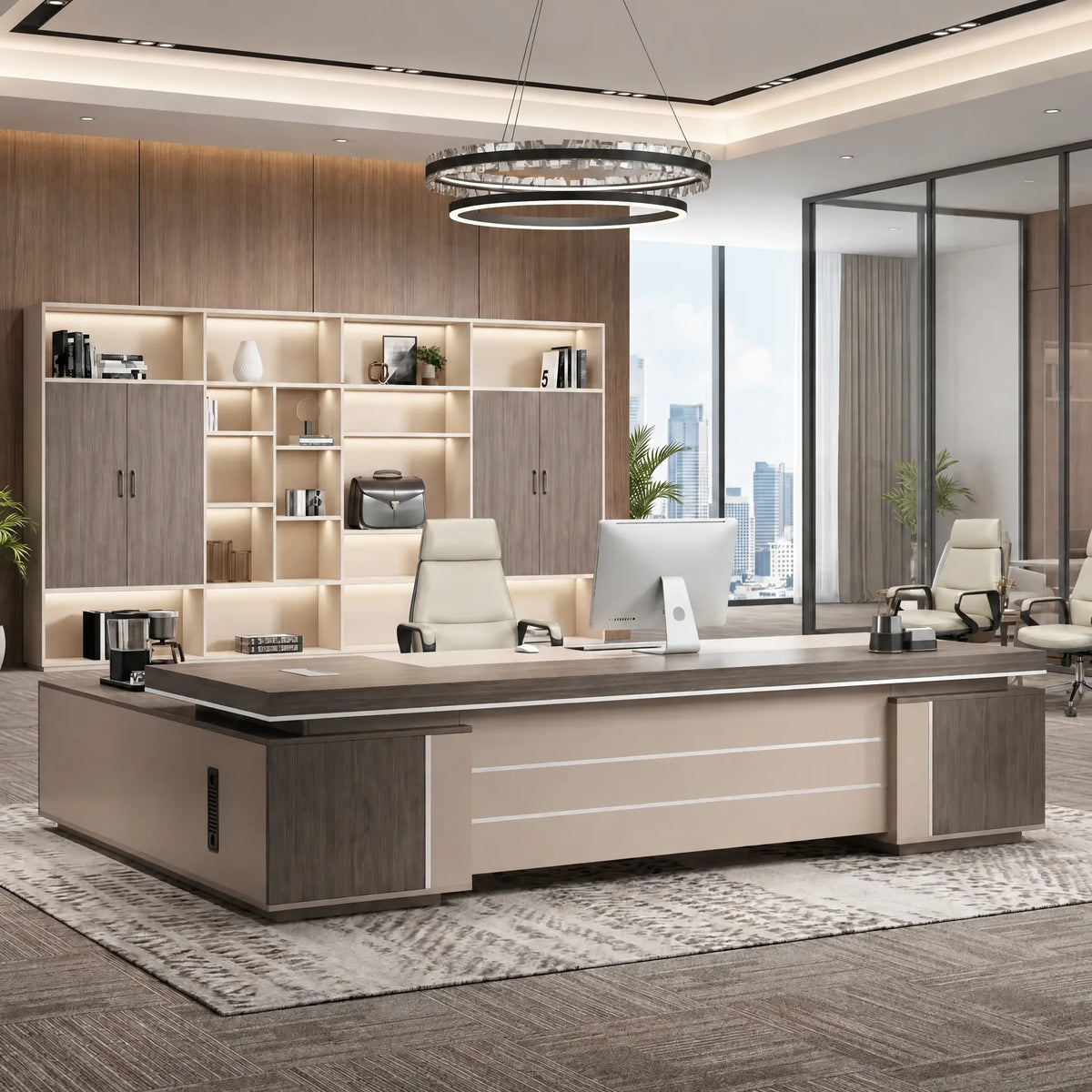 August · Modern Executive L-Shaped Desk