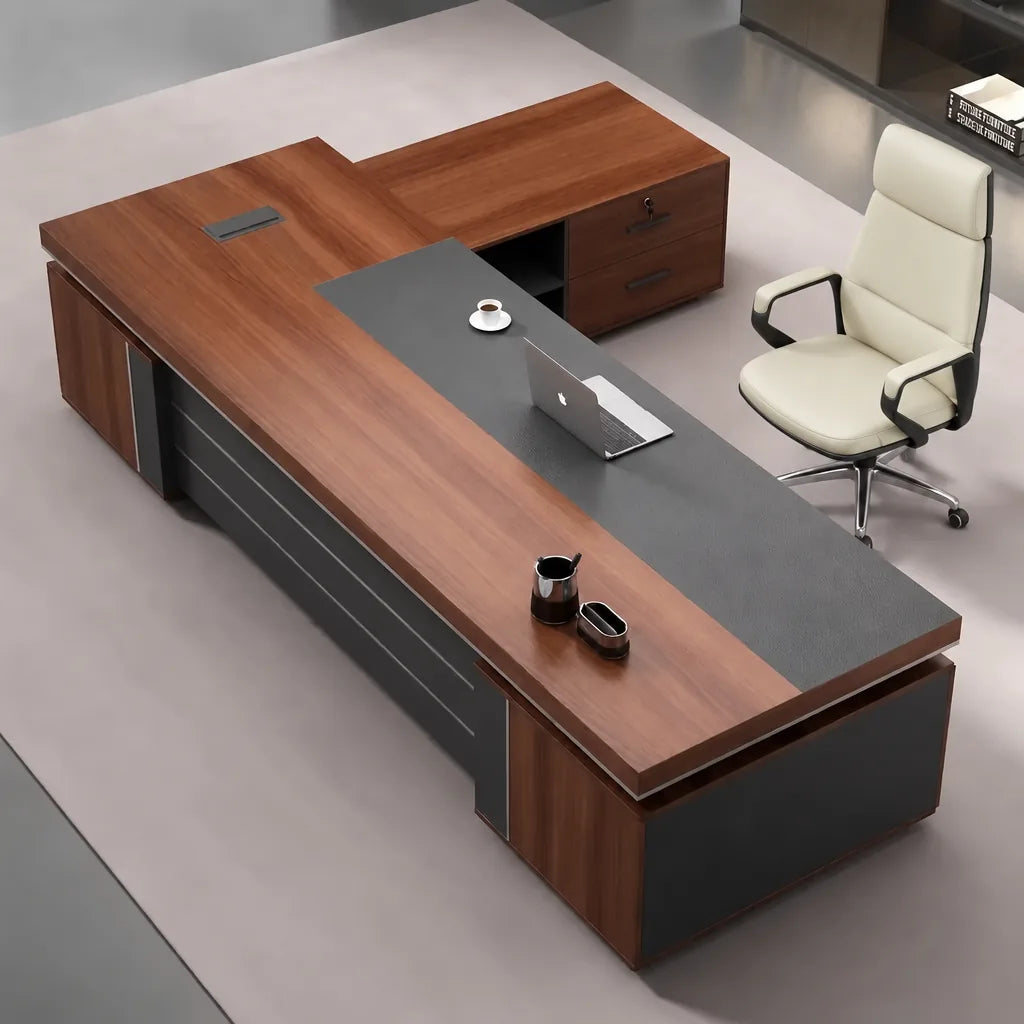 August · Modern Executive L-Shaped Desk