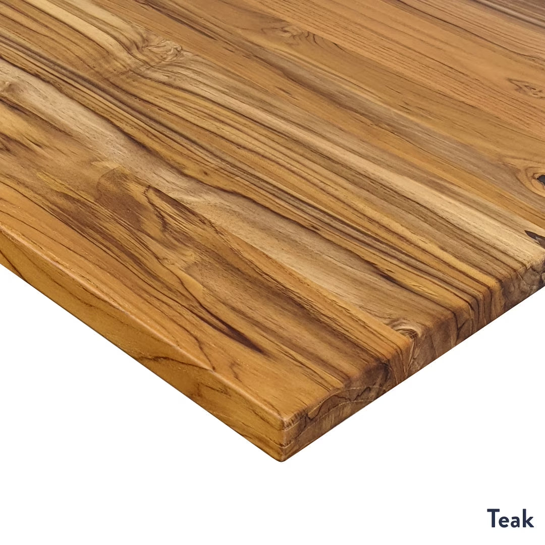 Dual Hardwood Sit Stand Desk - White Oak / 80 X 30 Inches / Matte Black