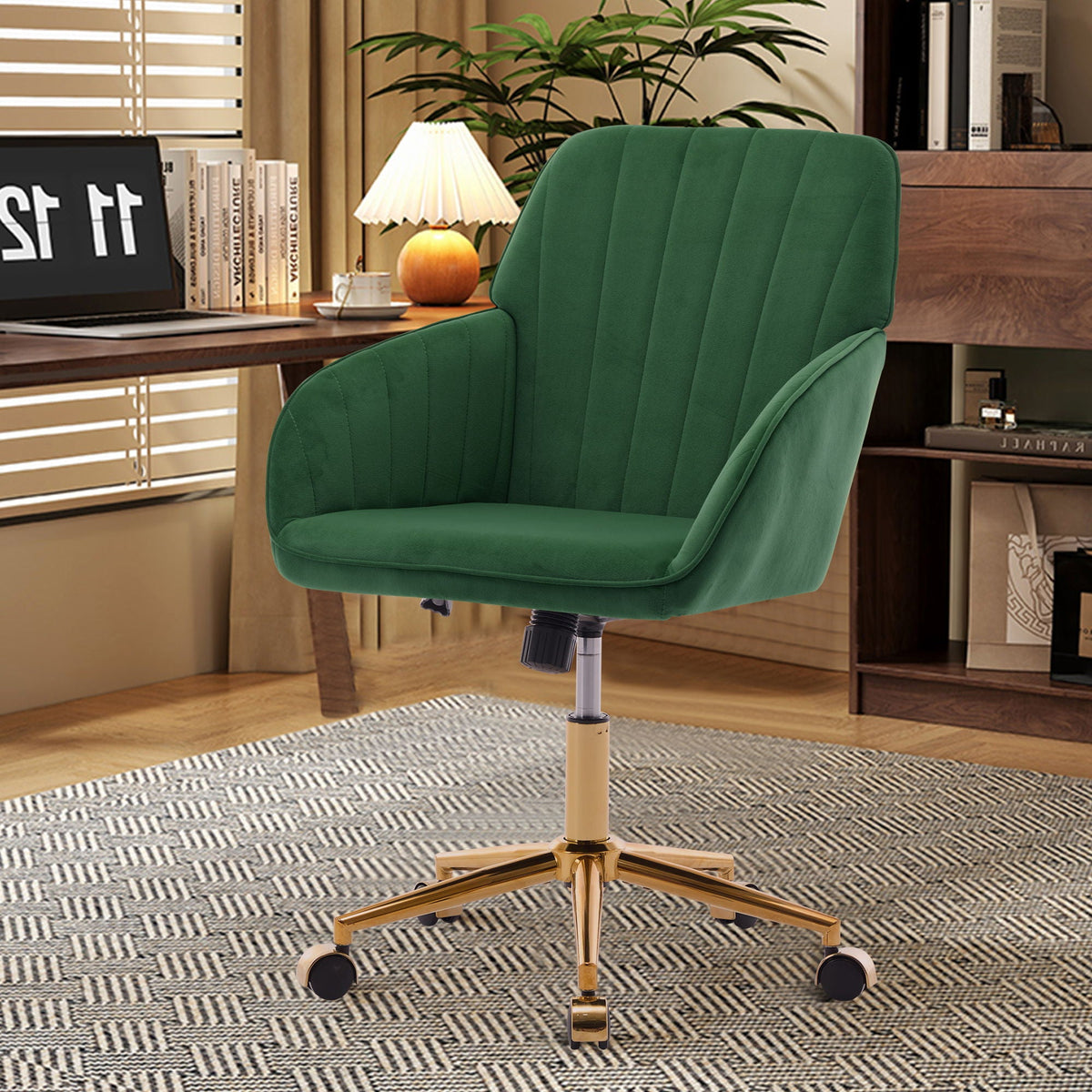 Ergonomic Swivel Office Chair with Memory Foam Seat - Multiple Colors