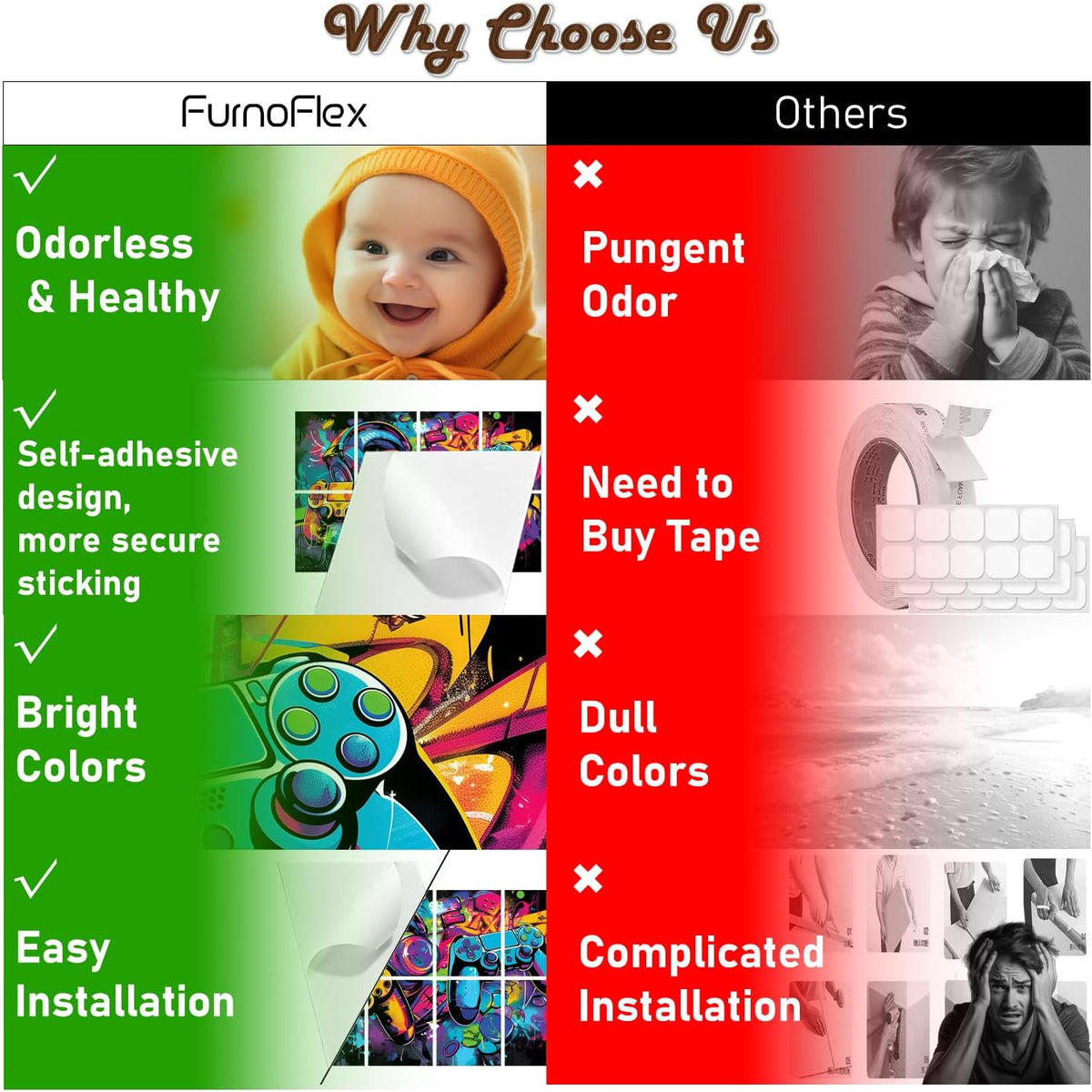 art Acoustic Panels Tiles Decorative Room Sound Proof Foam Absorbing Panels Noise Dampening Canceling Reducing Blocker for Walls (Game Graffiti)