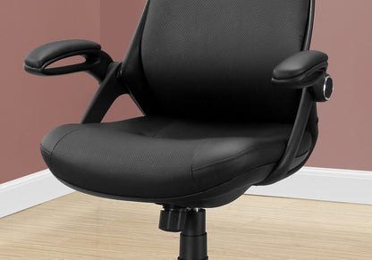 Ergonomic Adjustable Height Swivel Office Chair with Armrests - Black or White