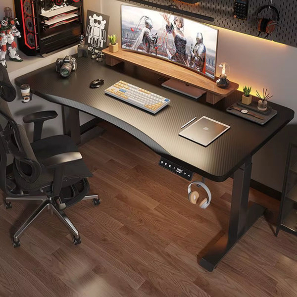 Electric Height Adjustable Desk Workstation Smart Curved Computer Desk Home Adjustable Office Desk Gaming Table Desks Tables