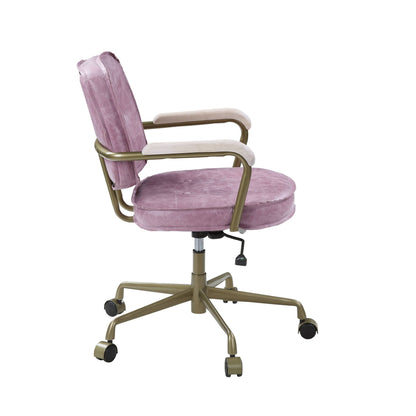 Siecross Top-Grain Leather Swivel Office Chair – Gray or Pink