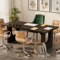 Executive Office Desk Built for Productivity, 71-Inch Wide Surface, Double Pedestal Base, Built-In Storage