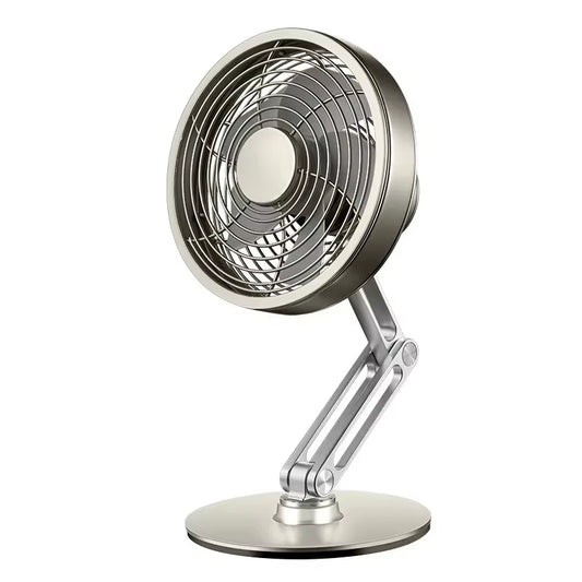 Metal USB Charging Mini Fan 360 Degree Rotation Folding Outdoor Desktop Creative Fan Aluminum Fan 3 Speed Adjustable Desk Fan
