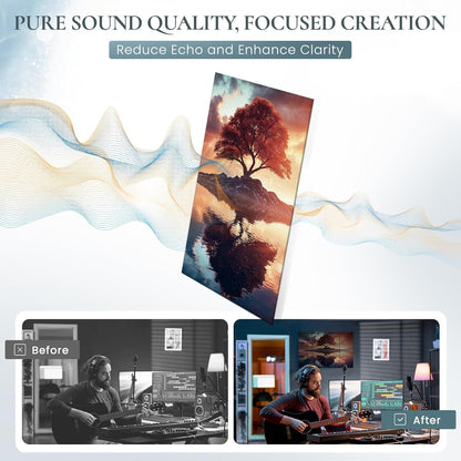 8 Pack Art Acoustic Panels, Decorative Sound Absorbing Wall Art