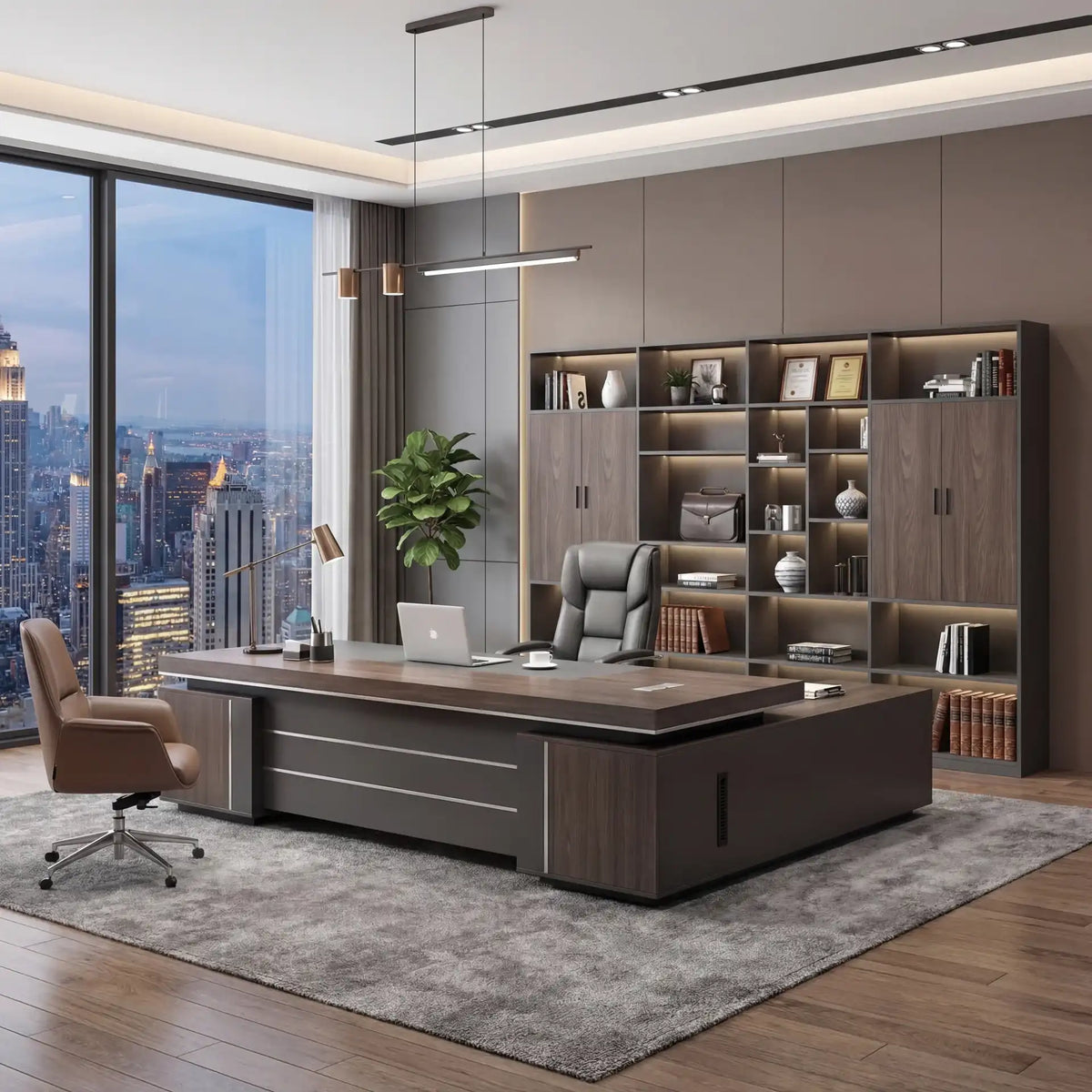 August · Modern Executive L-Shaped Desk
