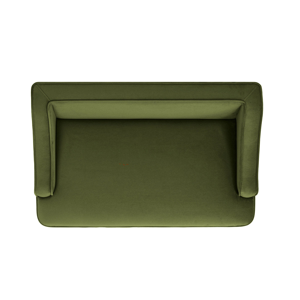 Olive Green Velvet Princess Pet Bed Sofa with Fringe Skirt - Medium