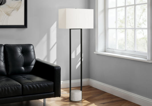 Contemporary Floor Lamp - Black / Beige