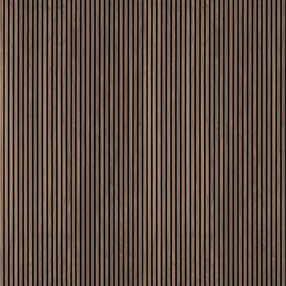Harmony Sable Wood Slat 0.83 In. T X 9.5 In. X 94.5 In. Brown Sound Absorbing Panel 2 Pack (24.8 SQ FT)