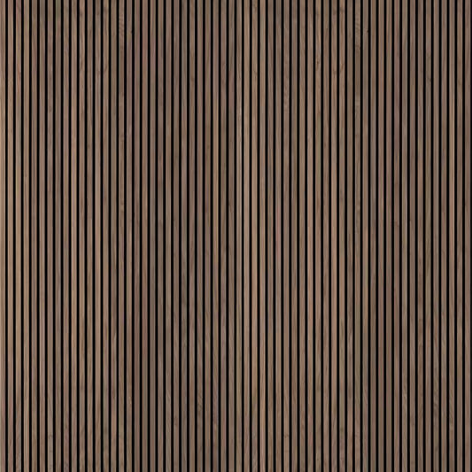 Harmony Sable Wood Slat 0.83 In. T X 9.5 In. X 94.5 In. Brown Sound Absorbing Panel 2 Pack (24.8 SQ FT)