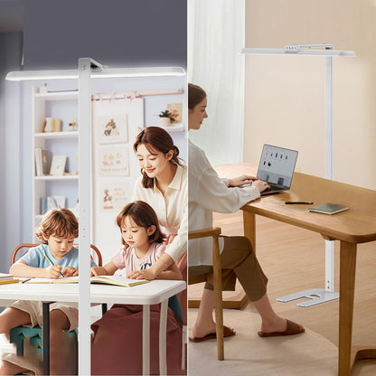 LED Desk Lamp for Home Office, Double Head Desk Lamp,24W Dimmable Desk Light ...