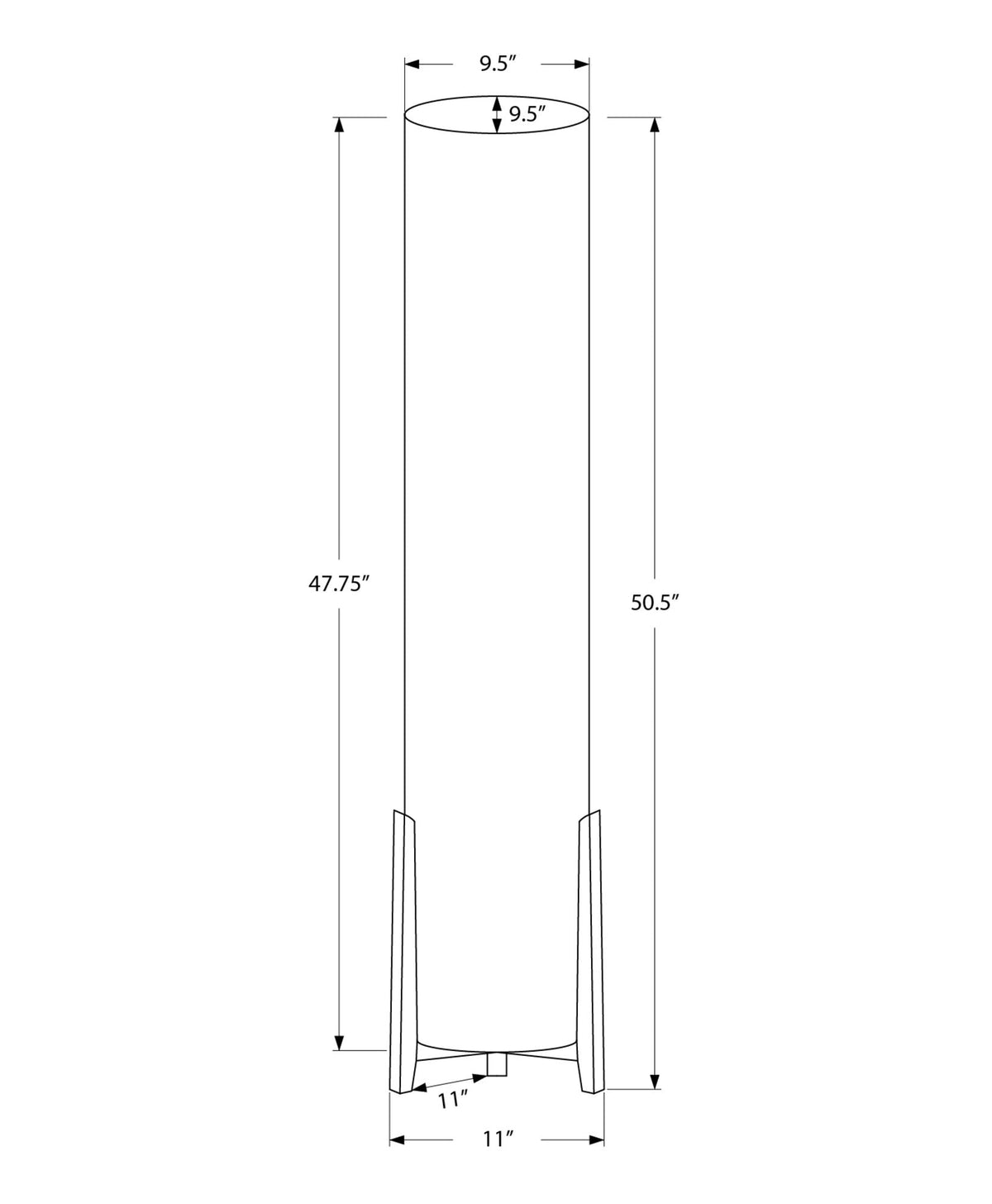 Contemporary Wood-Look Floor Lamp – Brown