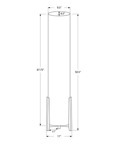 Contemporary Wood-Look Floor Lamp – Brown