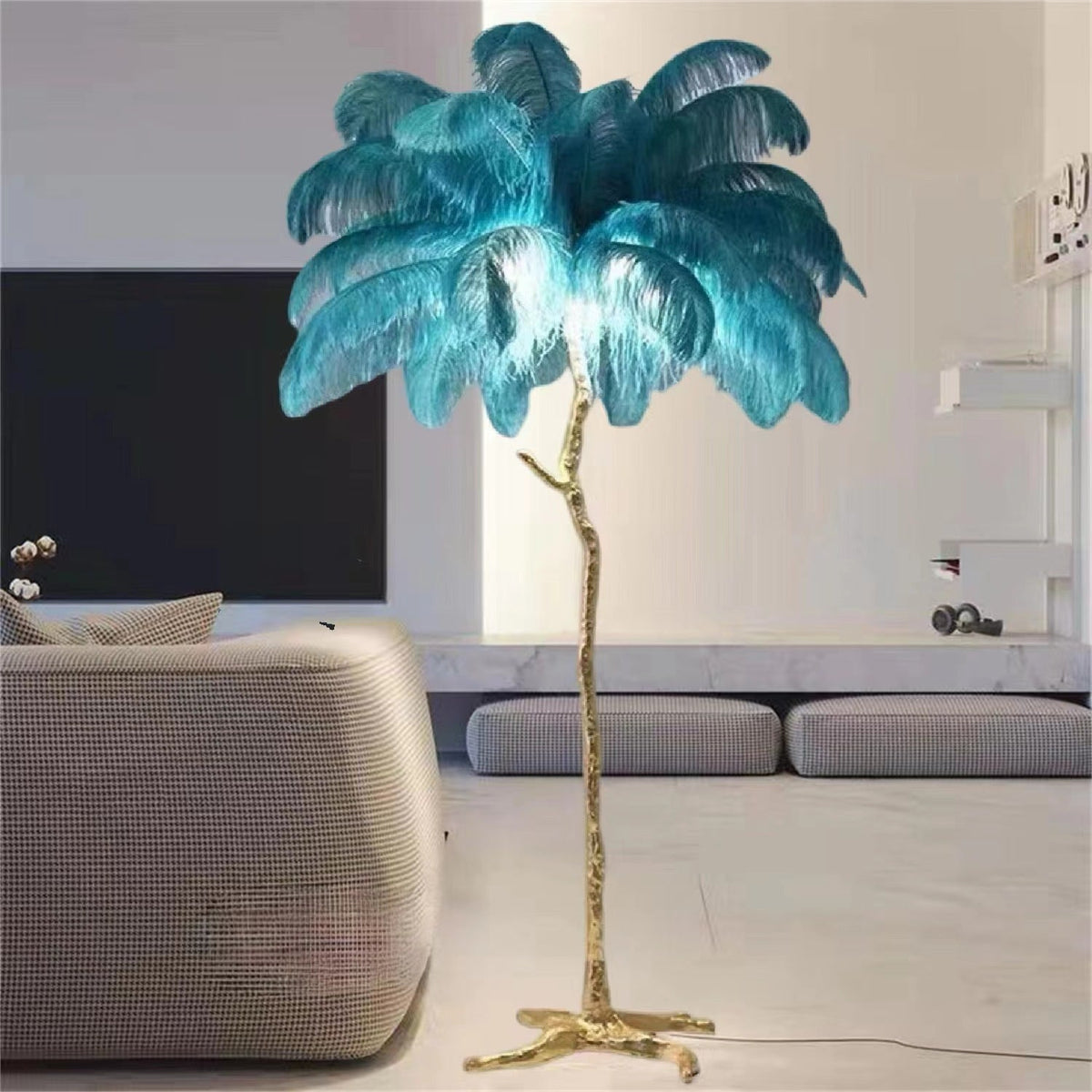 Decorative Resin Feather Floor Lamp