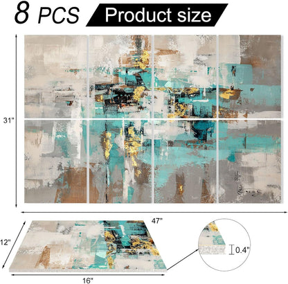 8 Pack Art Acoustic Panels: 12X16" Sound Absorbing Wall Panels, Decorative Acoustical Panel, Soundproof Acoustic Treatment for Recording Studio