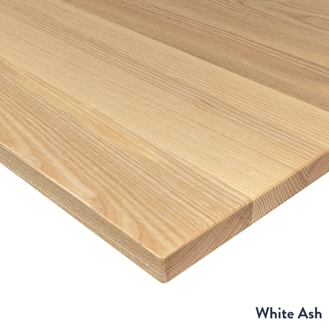 Dual Hardwood Sit Stand Desk - White Oak / 80 X 30 Inches / Matte Black