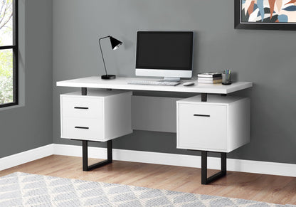 60" Computer Desk with Storage Drawers – Home Office Writing Desk
