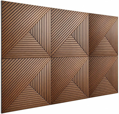 Large Felt Acoustic Wall Panels, Brown, 70.87'' X 47.24'', 6 Pack