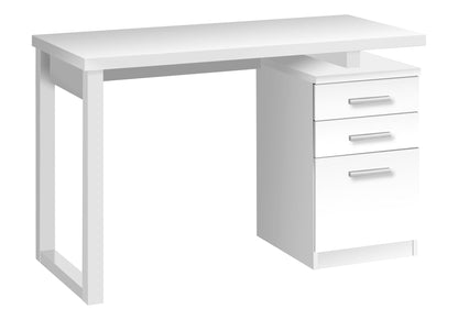 Home Office Desk with Reversible Storage Drawers – Black or White