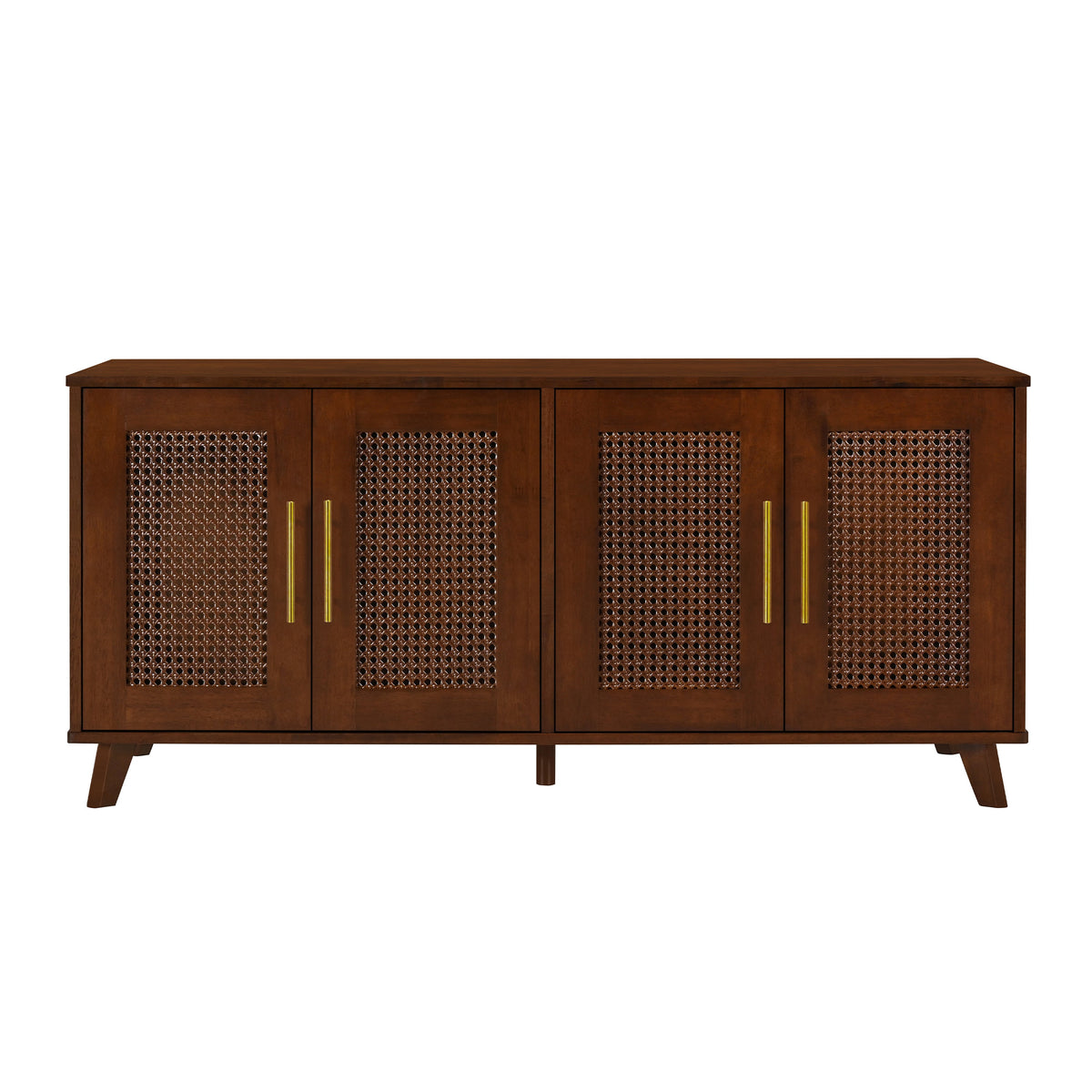 Rubber Wood Cat Cabinet with Cozy Cushion - Natural Finish