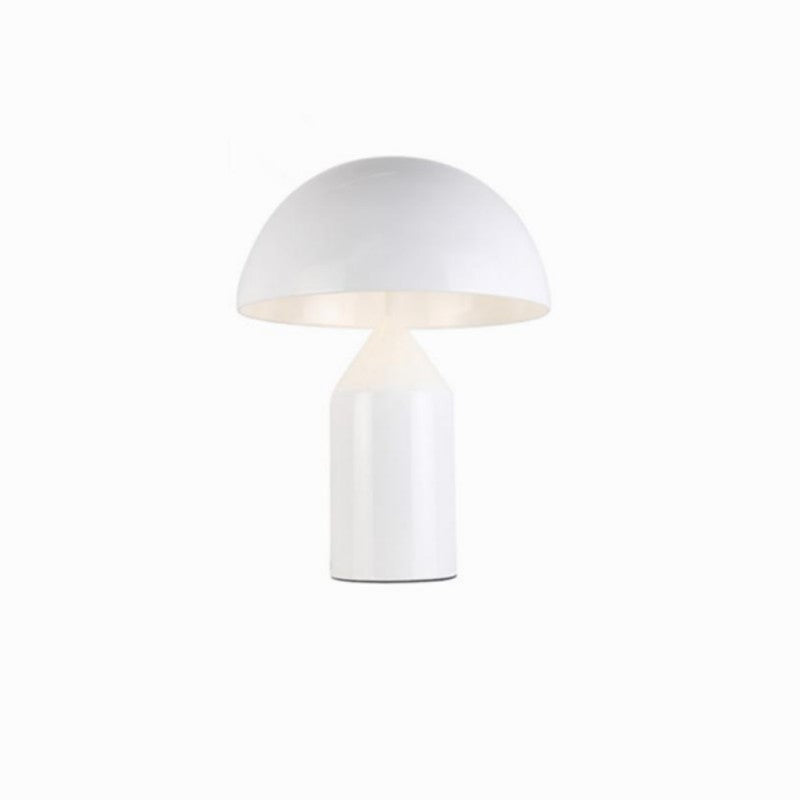 Modern Mushroom Table Lamp with Semi-Circular Metal Shade