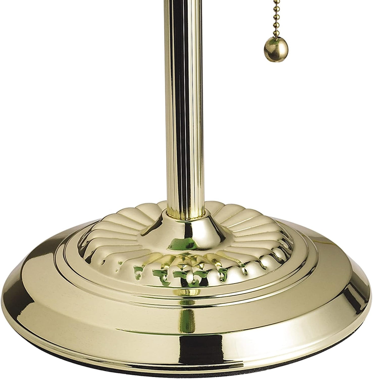 13.5'' Traditional Banker'S Lamp Light Fixture with Green Glass Cylinder Shade for Office, Library, Living Room, or Dorm, Polished Brass